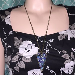 Blue heart necklace